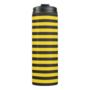 Bumblebee Black Yellow Horizontal Lines Bumble Bee Thermosbecher