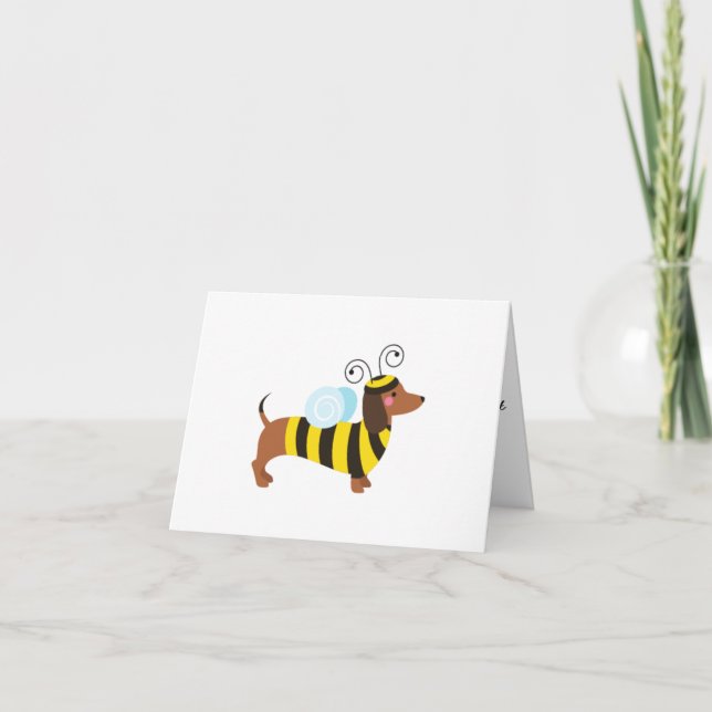 BUMBLEBEE DACKEL BLANK GREETKARTE KARTE (Vorderseite)