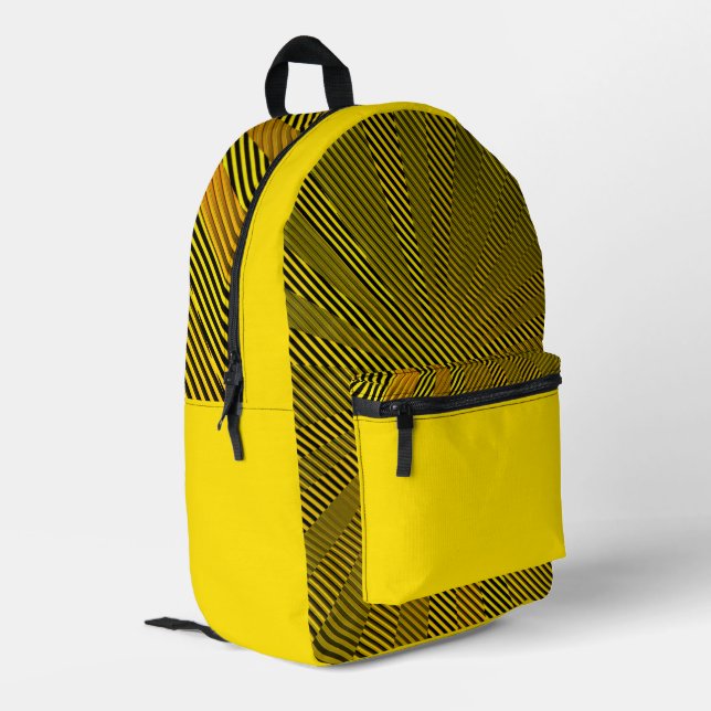 'BumbleBee Kaleidoscope' Backpack   Bedruckter Rucksack (Rückseitige Ecke links)