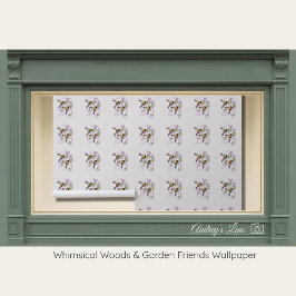 Bumblebee & Lilac Floral Nursery Peel & Stick Tapete