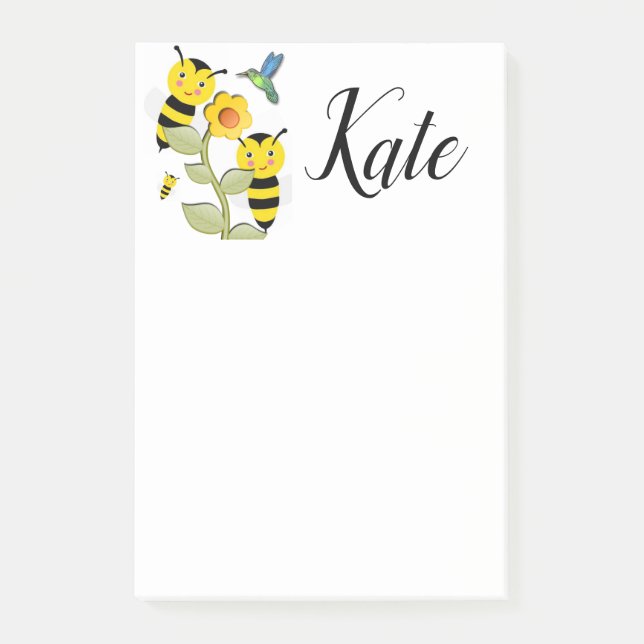 Bumblebee nach der Abgabe Post-it Klebezettel (Vorderseite)