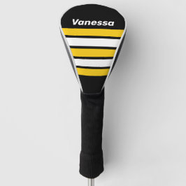 Bumblebee Nostalgic Across Striping with Name Golf Headcover