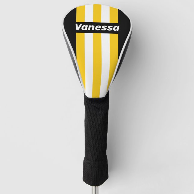 Bumblebee Nostalgic Pin Stripes with Name Golf Headcover (Vorderseite)