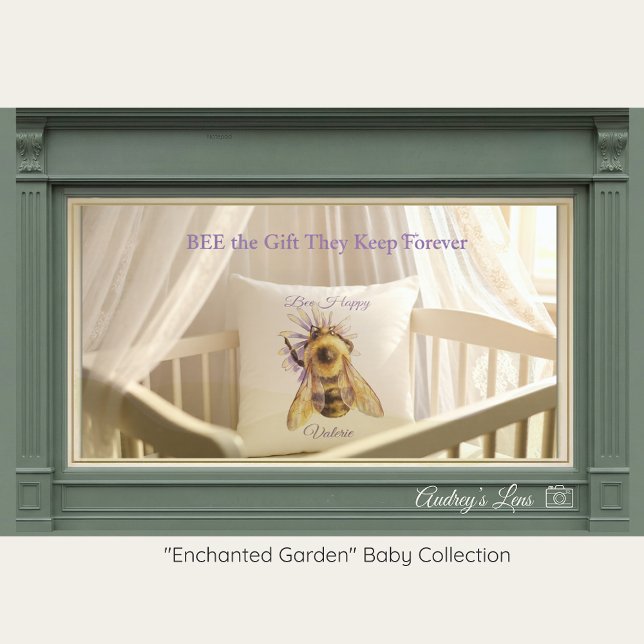 Bumblebee Nursery Pillow | Whimsical Garden Kissen (Von Creator hochgeladen)