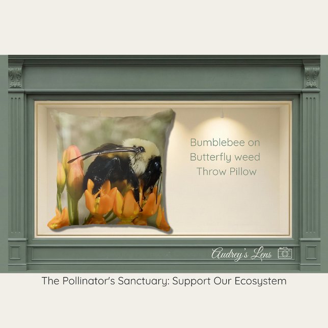 Bumblebee on Butterfly Weed Kissen (Von Creator hochgeladen)