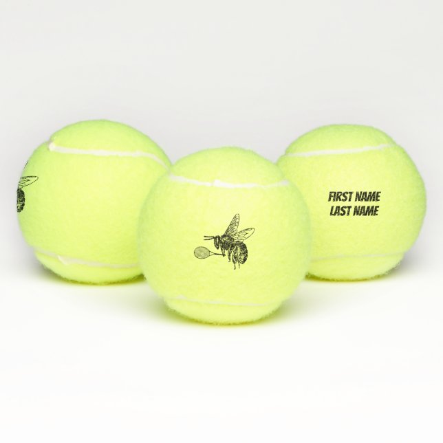 Bumblebee-Tennisspieler mit Text-Tennisball Tennisbälle (Multi)