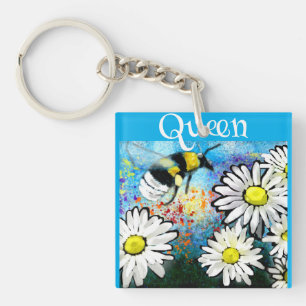 Bumblebee Whimsical Queen Bee dans la peinture des