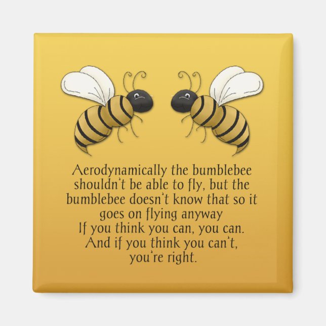 Bumblebees Encouragement Citation Magnet (Devant)