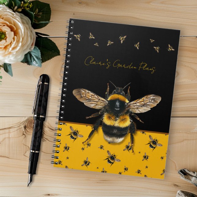 Bumblebees Personalized Gardening Journal Notizblock (Von Creator hochgeladen)