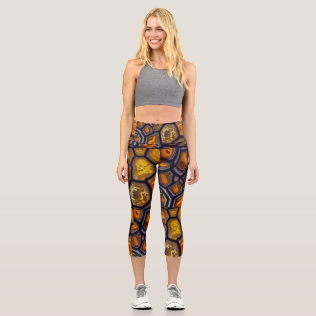 Bumblebejasper Capri Leggings (Vorderseite)