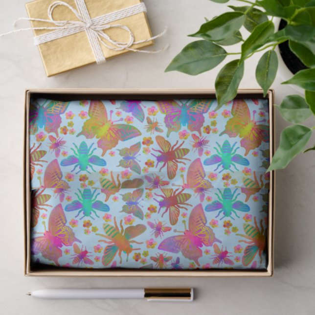 Bumbling Butterflies in Fresh Air DC Seidenpapier (Geschenk)