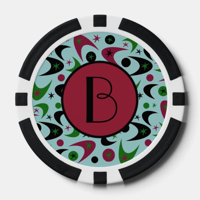 Bumerangs & Sternenexplosionen Pokerchips (Vorderseite)