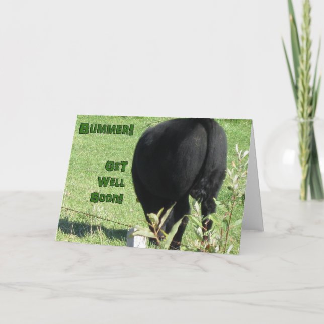 Bummer-Get Well bald Karte (Vorderseite)