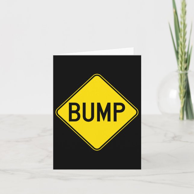 Bump Ahead Mother To Be Cute New Moms Women Premiu Karte (Vorderseite)