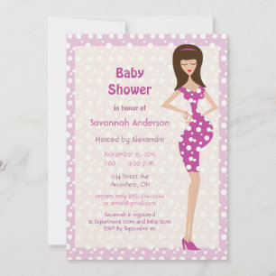 Bump Baby Girl Shower Einladungen
