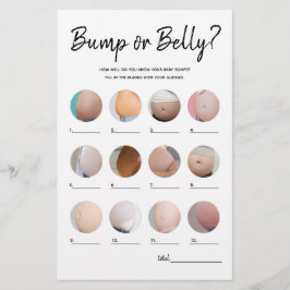 Bump or Beer Bly Minimalistisch Baby Showspiel