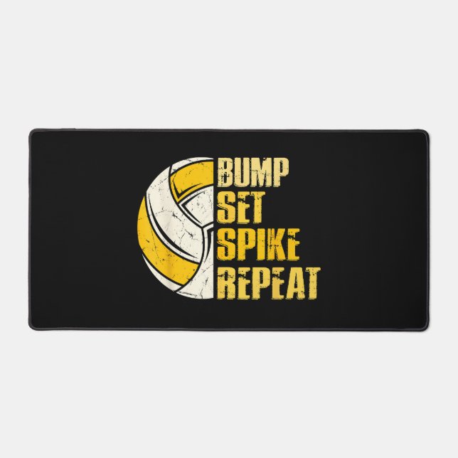 Bump Set Spike Répéter Volleyball Funny (Recto)