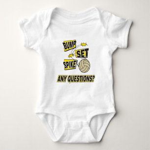 Bump Set Spike Volleyball Baby Strampler