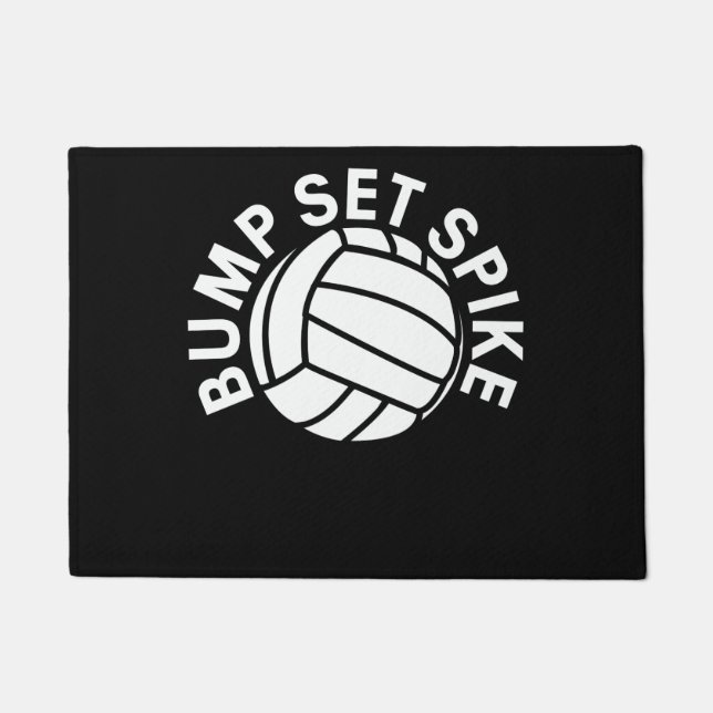 Bump-Set-Spike-Volleyballmannschaft Fußmatte (Vorderseite)