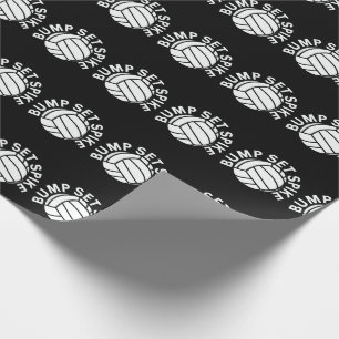 Bump-Set-Spike-Volleyballmannschaft Geschenkpapier