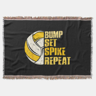 Bump Set Spike Wiederhole Volleyball Lustig Decke
