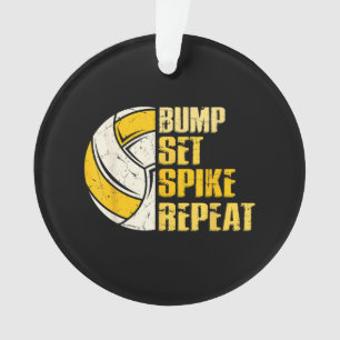 Bump Set Spike Wiederhole Volleyball Lustig Ornament