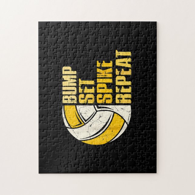 Bump Set Spike Wiederholung Volleyball Funny Funny (Vertikal)