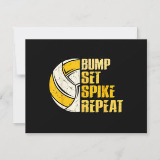 Bump Set Spike Wiederholung Volleyball Funny Funny