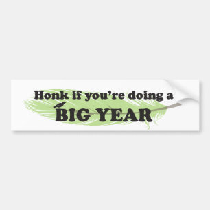 Bumper sticker for birders Big Year Feather