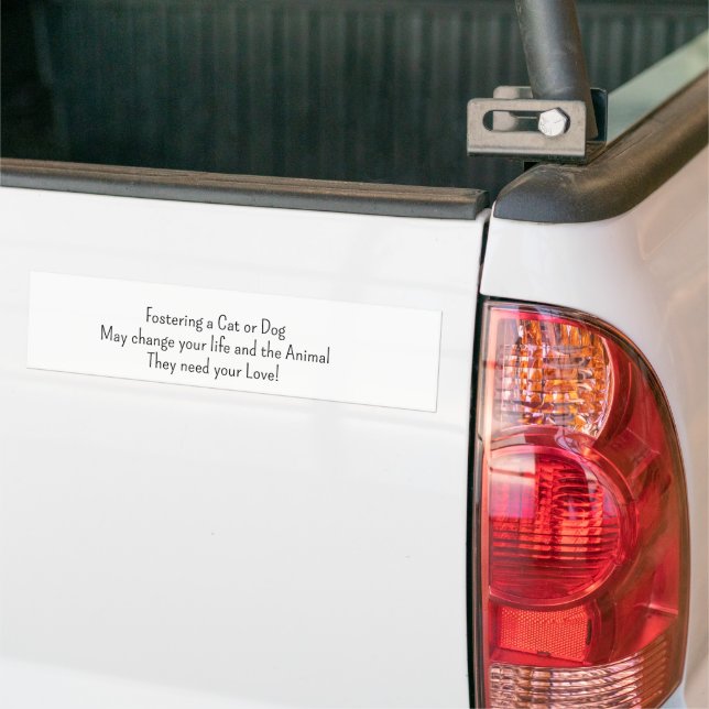 Bumper Sticker Fostering Cat & Dog Autoaufkleber (Auf Lkw)