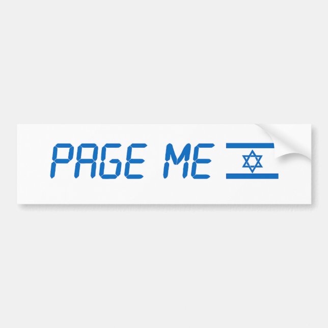 Bumper sticker Israel (Devant)