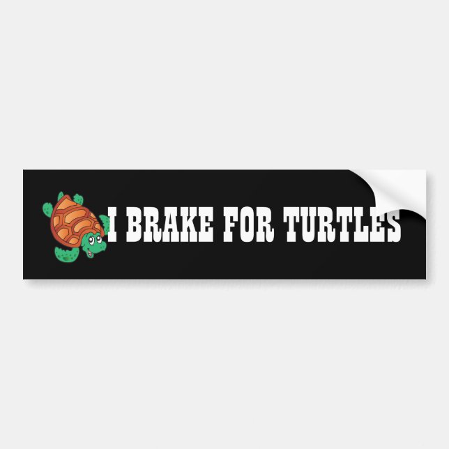 Bumper Sticker je freine pour tortues (Devant)