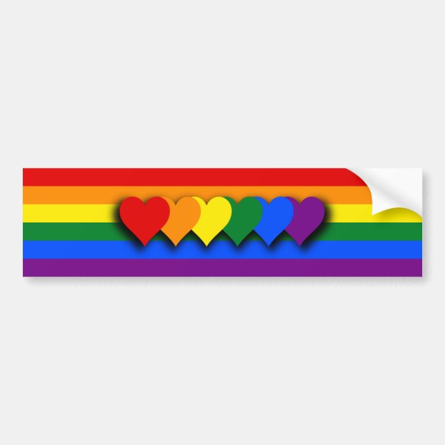 Bumper Sticker LGBT flag Autoaufkleber (Vorne)