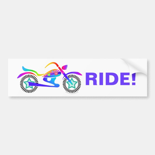 Bumper Sticker Motorcycle Bike Biker (Devant)