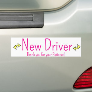 Bumper Sticker Nouveau conducteur, Patience Merci