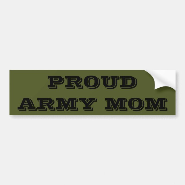 Bumper Sticker Proud Army Mom Autoaufkleber (Vorne)