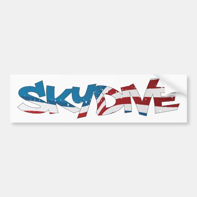 BUMPER STICKER SKYDIVE USA (Devant)