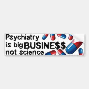 Bumperstick Wissenschaft des Psychiatrie-großen Autoaufkleber