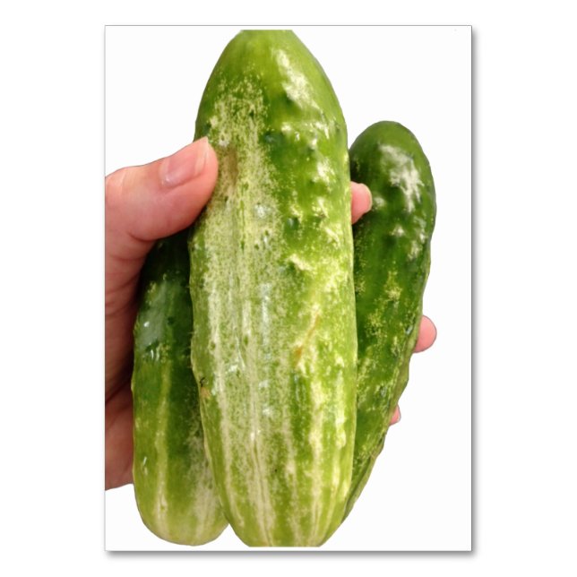 Bumpy Cucumbers, adjektive Lesekarten Tischnummer (Vorderseite)