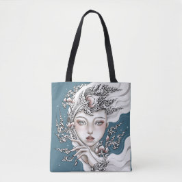 Bumsen Göttin des blauen Thailänder-Lotus Tasche