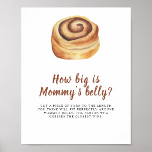Bun baby dusche Wie groß ist Mama's Bauchspiel Poster