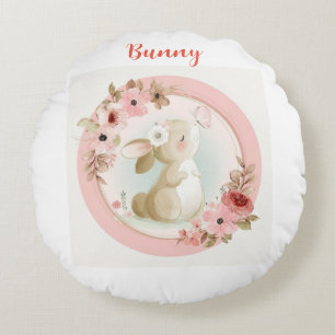 Bun Bun Love : Coussin de lapin rond