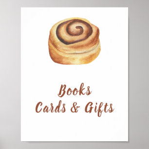 Bun cinnamon Baby Dusche Karten und Geschenke Poster