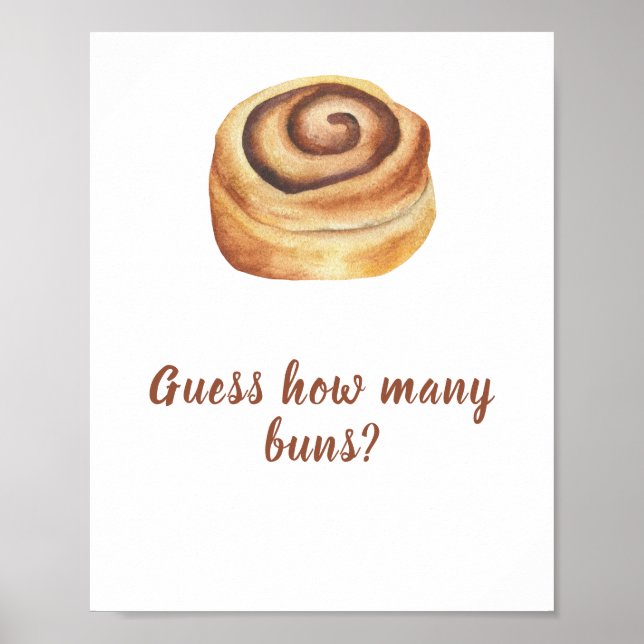 Bun cinnamon - Raten Sie mal, wie viele Brunnen Poster (Vorne)