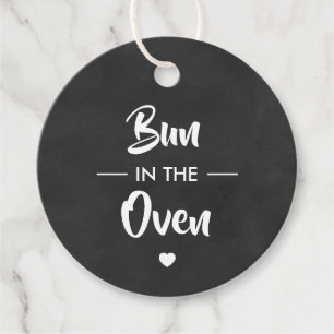 Bun dans le four, étiquette cadeau Baby shower, ta