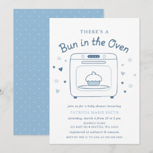 Bun Im Ofen Blaues Baby Boy Baby Shower Einladung
