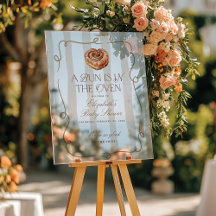 Bun im Ofen Thema Baby Shower Willkommen
