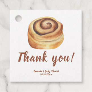 Bun in den Backofen Baby Dusche Danke Geschenkanhänger