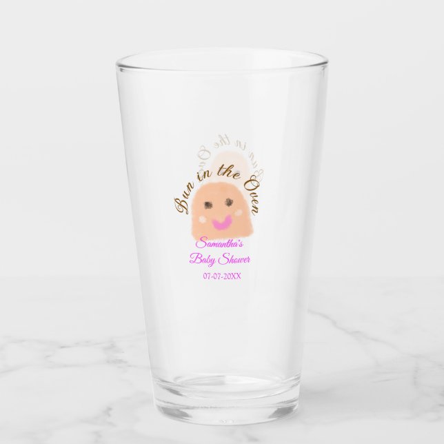 Bun in der ofenbeige duftende Babydusche rosa Br Glas (Vorderseite)