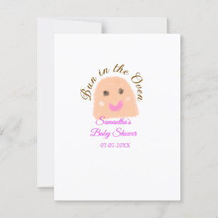 Bun in der ofenbeige duftende Babydusche rosa Br Postkarte